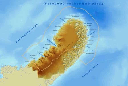 Национальный парк Русская Арктика на карте
