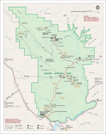 Национальный парк Арки на карте