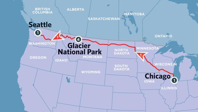 Национальный парк Глейшер, как добраться, карта, схема проезда
