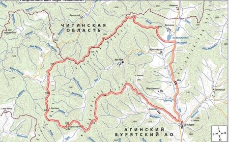 Национальный парк Алханай на карте