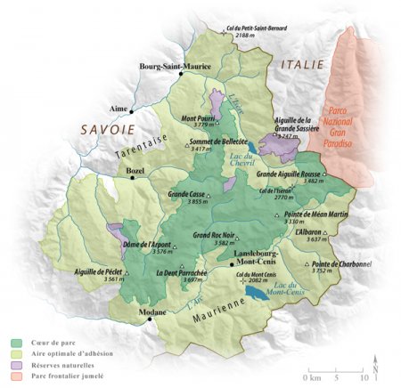 Национальный парк Вануаз на карте