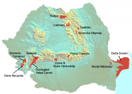 Национальный парк Ретезат на карте