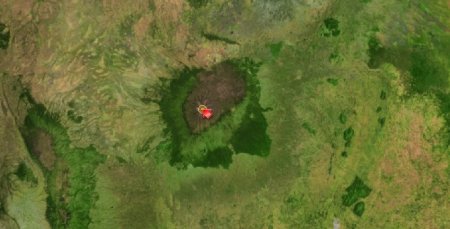 Гора Кения из космоса