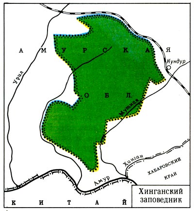 Государственный природный Хинганский заповедник на карте