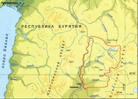 Государственный природный заповедник Джергинский на карте